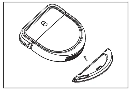 Dibea D500 Pro Robot Vacuum Cleaner - Install the water tank