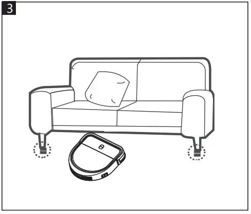 Dibea D500 Pro Robot Vacuum Cleaner - remove them before use