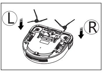 Dibea D500 Pro Robot Vacuum Cleaner - side brush