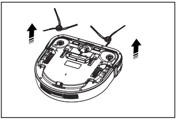 Dibea D500 Pro Robot Vacuum Cleaner - side brush2