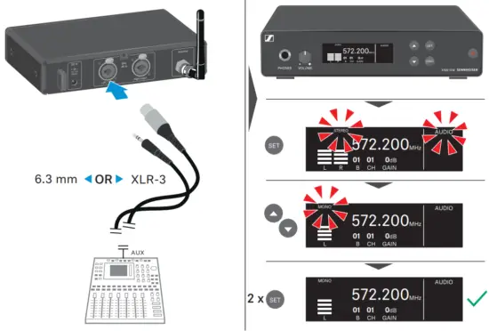 SENNHEISER XSW IEM SR XS Wireless IEM Wireless In Ear Monitoring System - MONO