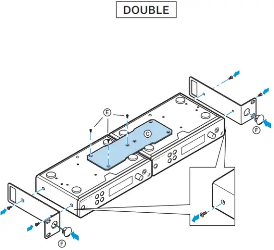 SENNHEISER XSW IEM SR XS Wireless IEM Wireless In Ear Monitoring System - MOUNTING 1