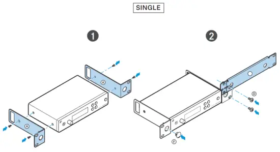 SENNHEISER XSW IEM SR XS Wireless IEM Wireless In Ear Monitoring System - MOUNTING