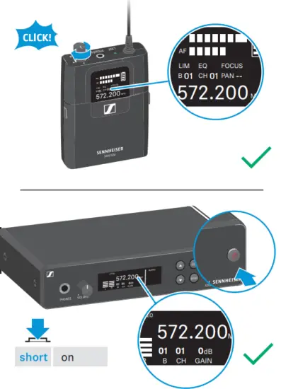 SENNHEISER XSW IEM SR XS Wireless IEM Wireless In Ear Monitoring System - ON