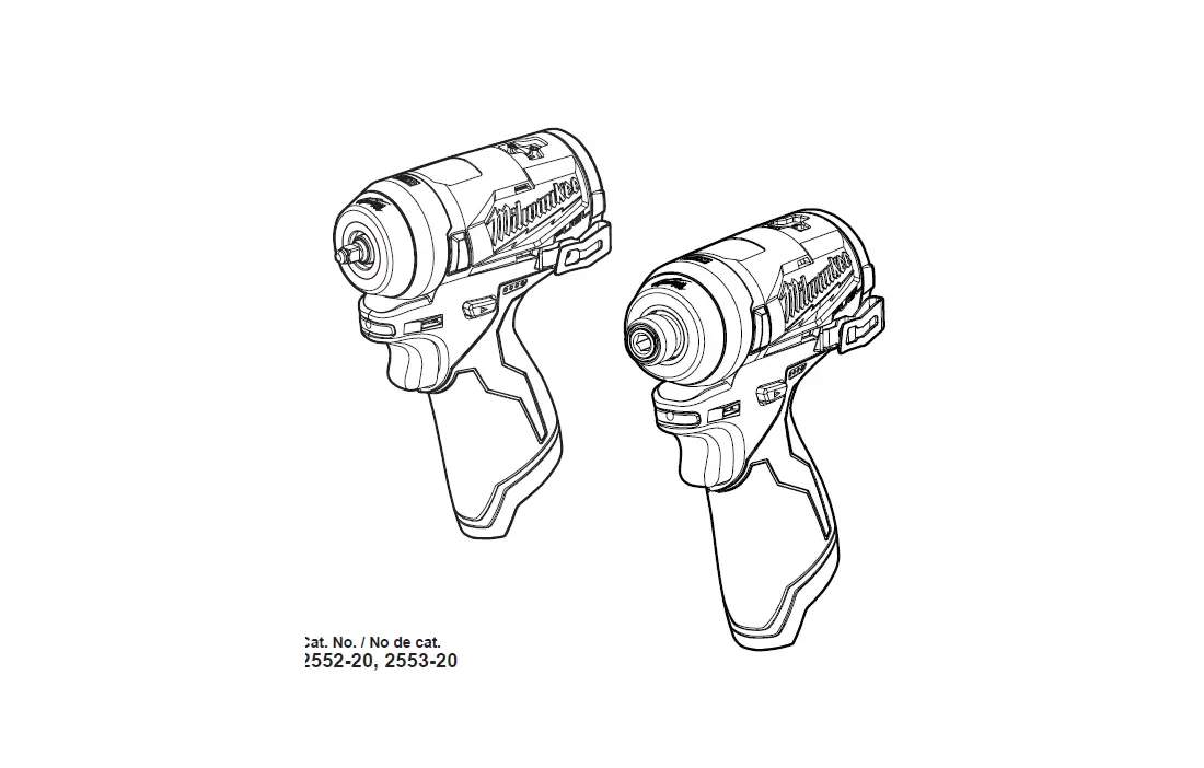 Milwaukee 2552-20 M12 Fuel 1-4 Inch Impact Wrench User Manual