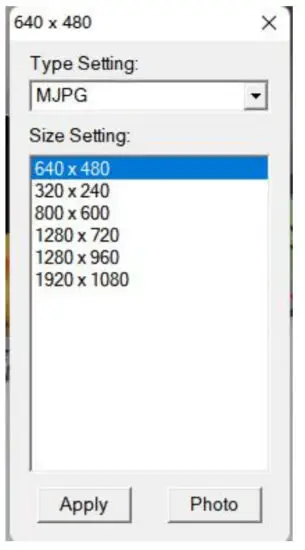 AUSDOM AMCAP Software - Photo size
