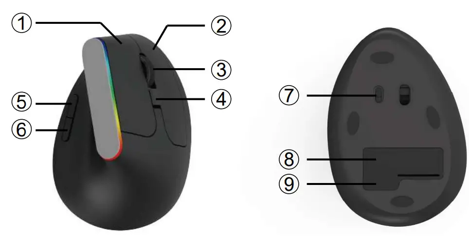 DELUX M618C 2.4G Wireless Office Mouse - fig