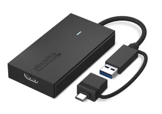plugable UGA HDMI S USB 3 0 or USB C to HDMI Adaptor