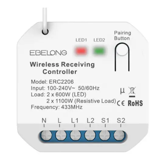 iEBELONG ERC2206-W Roller Shutter Controller product