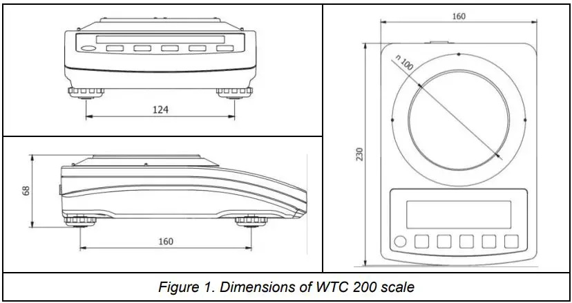 WTC 200 precision scale balance Radwag User Manual - Figure 1
