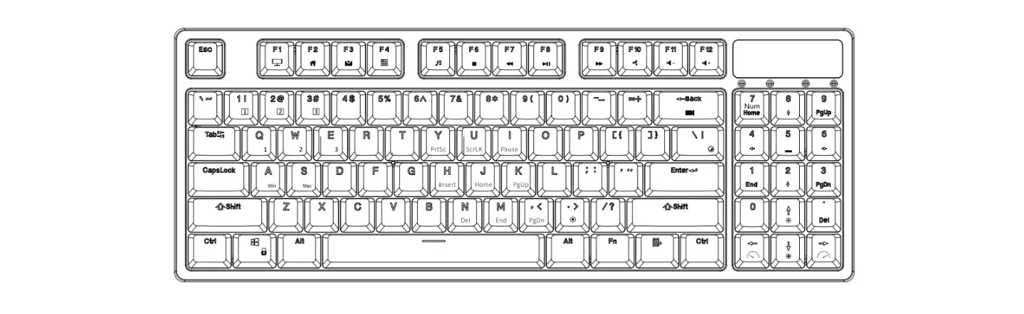 Royal Kludge Rk89 Mechanical Wireless Keyboard User Manual