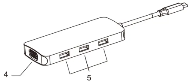 Selore global B08SC432PX USB C Multi functional Hub - diagram 2