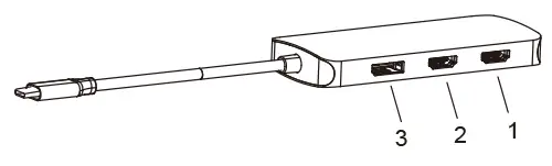 Selore global B08SC432PX USB C Multi functional Hub - diagram