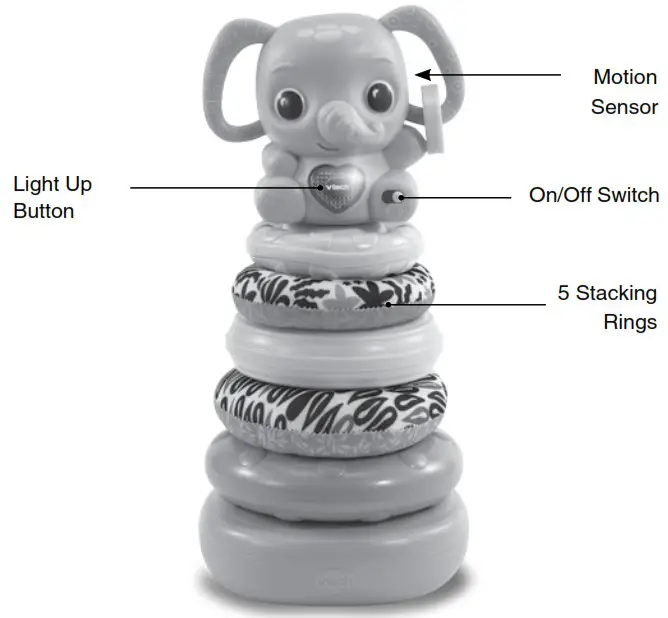 vtech 557503 Stack Rattle and Link Elephant - INTRODUCTION