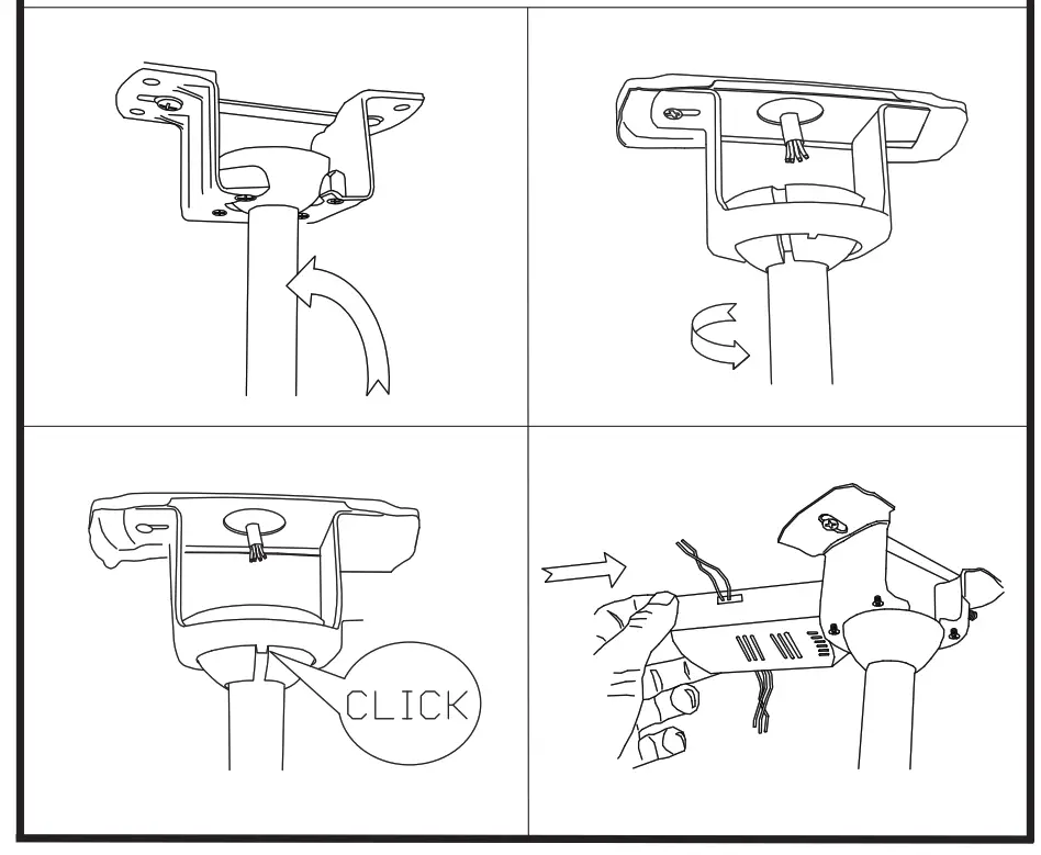 Parrot Uncle F8235110V 22.5 Inch Indoor Matte Black Industrial Caged Ceiling Fan - 8