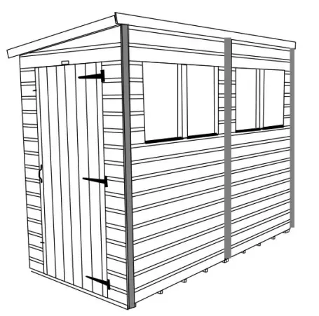 Power Pent Wooden Garden Shed - fig17