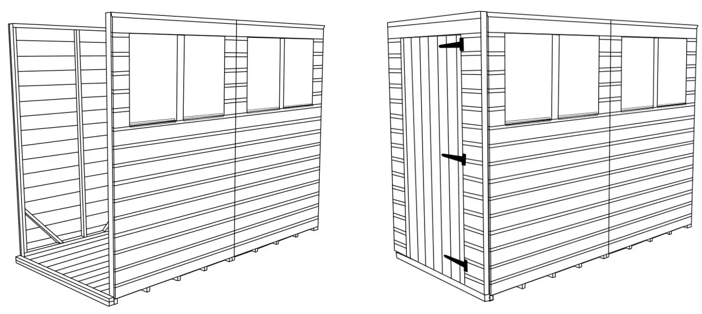 Power Pent Wooden Garden Shed - fig9