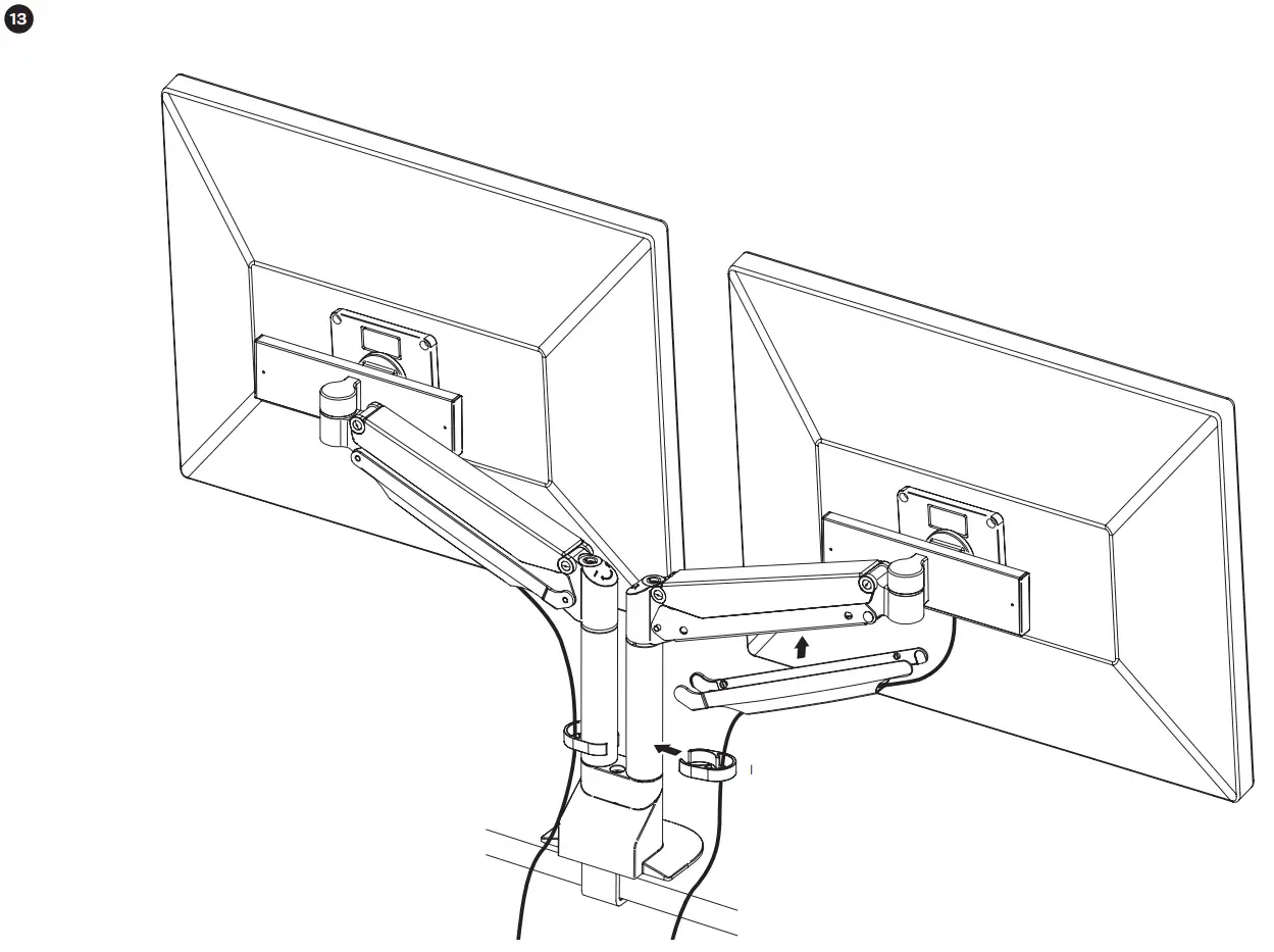 innovative E2-2 Ergonomic Sleek Dual Articulating Monitor Arm - fig 12