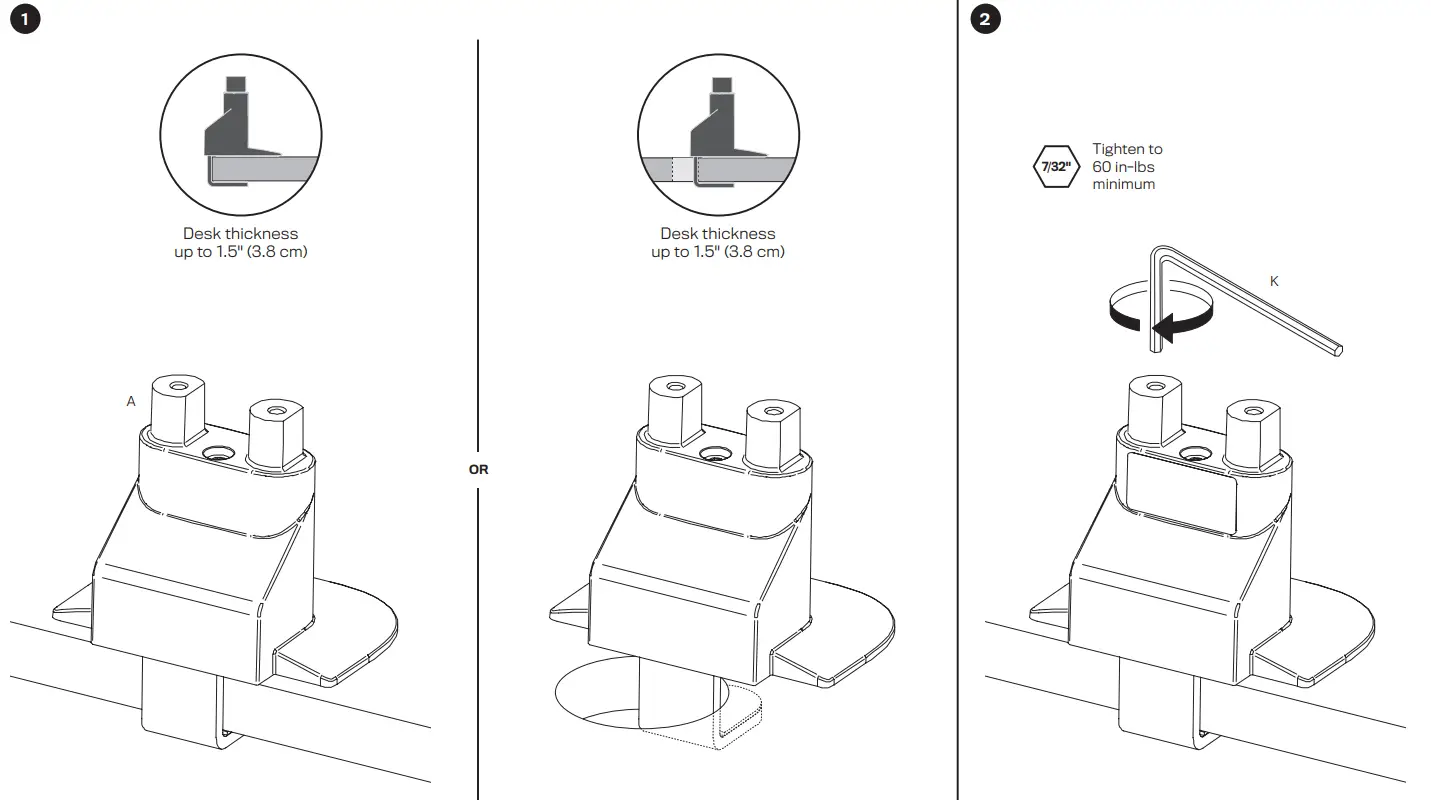 innovative E2-2 Ergonomic Sleek Dual Articulating Monitor Arm - fig 2