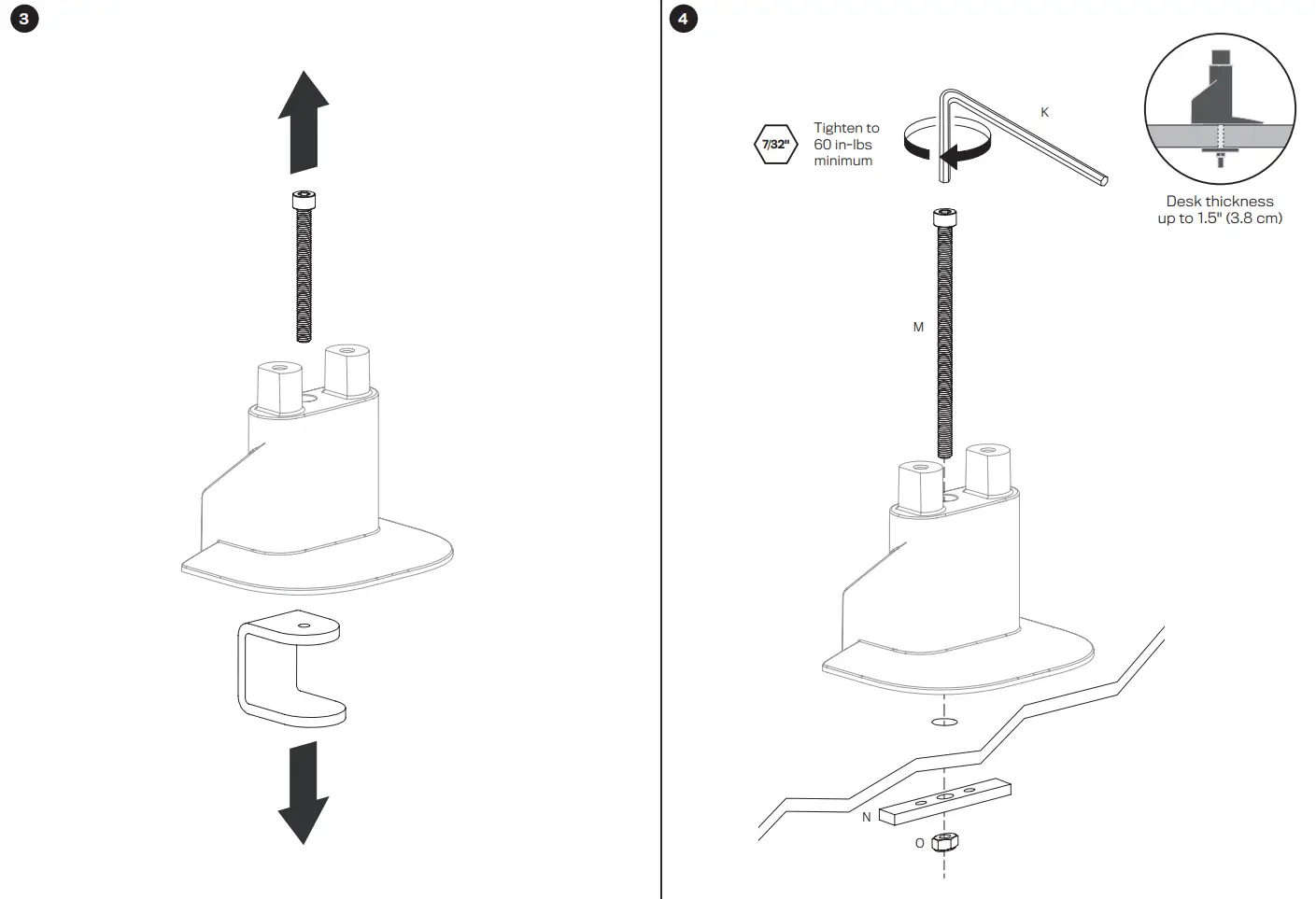 innovative E2-2 Ergonomic Sleek Dual Articulating Monitor Arm - fig 3