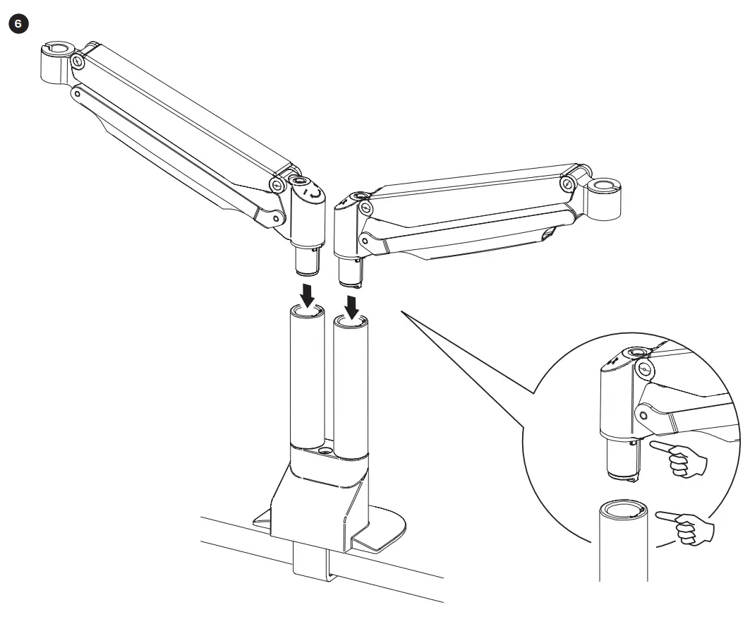innovative E2-2 Ergonomic Sleek Dual Articulating Monitor Arm - fig 5