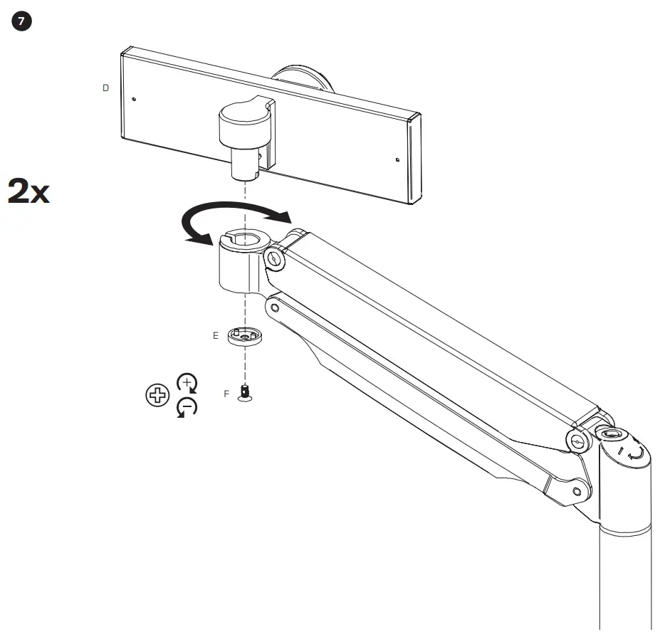innovative E2-2 Ergonomic Sleek Dual Articulating Monitor Arm - fig 6