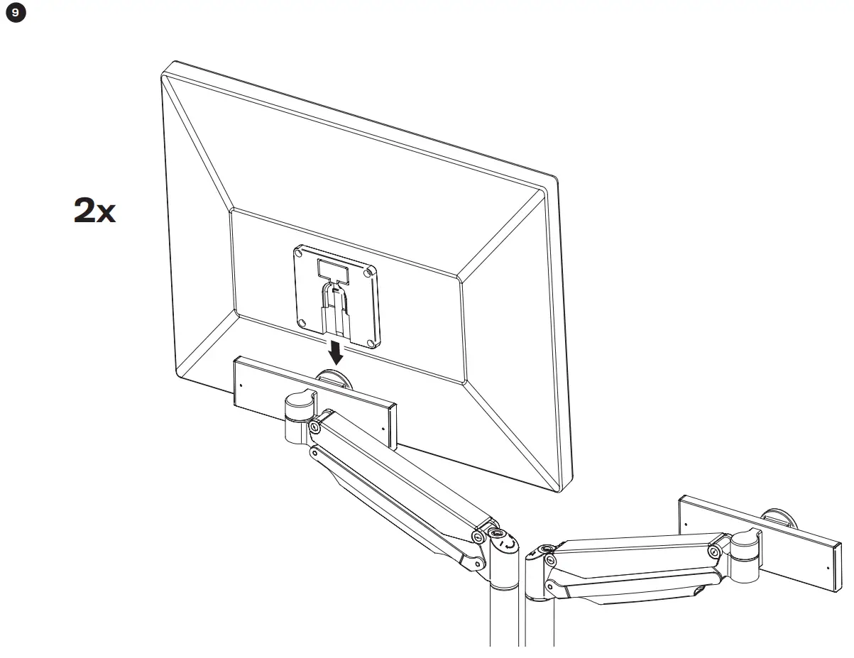 innovative E2-2 Ergonomic Sleek Dual Articulating Monitor Arm - fig 8