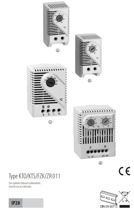 STEGO KTO011 Cabinet Thermostat User Guide