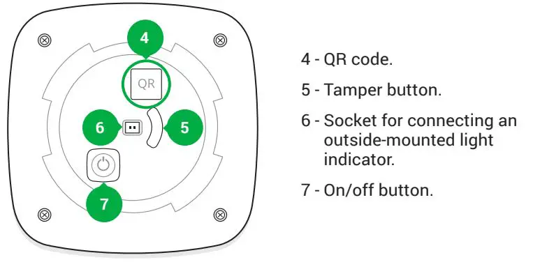 AJAX HomeSiren Wireless Indoor Alarm Siren User Guide - FUNCTIONAL ELEMENTS