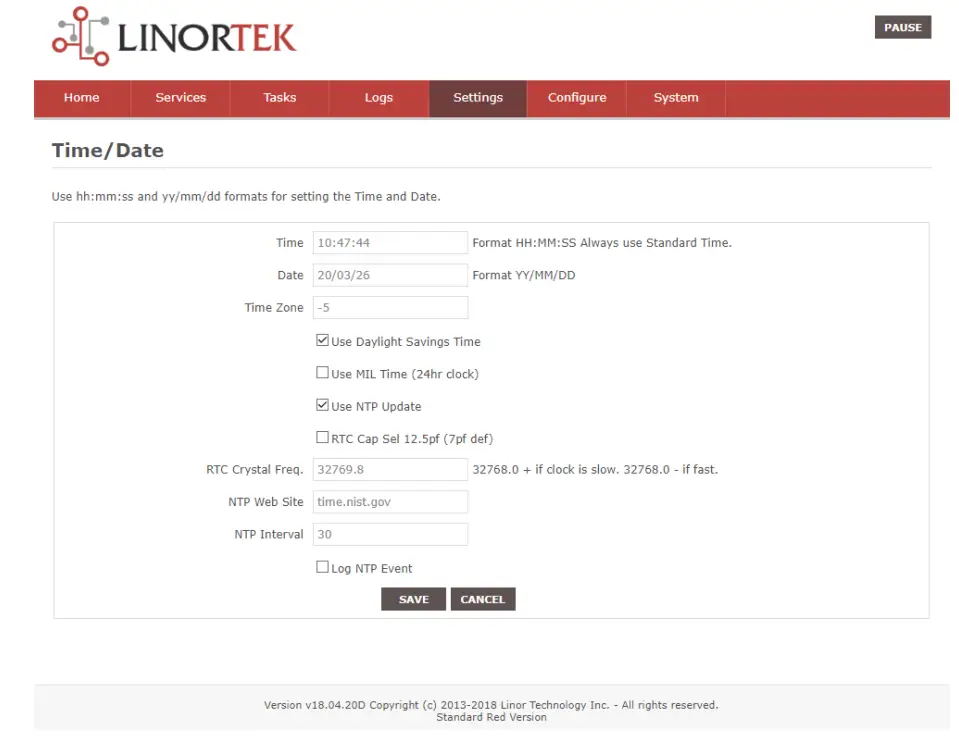 LINORTEK Netbell 2 Network Bell Controller - setting 1