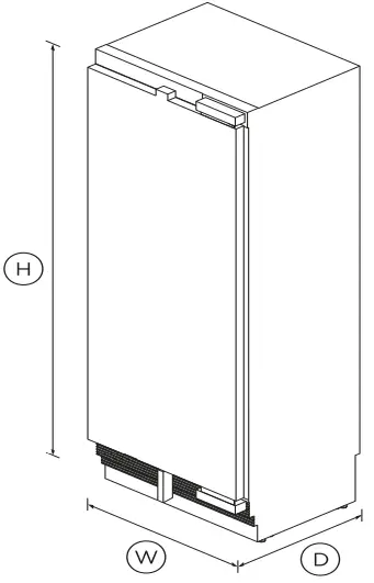 FISHER PAYKEL RS7621SRK1 Integrated Column Refrigerator - DIMENSIONS