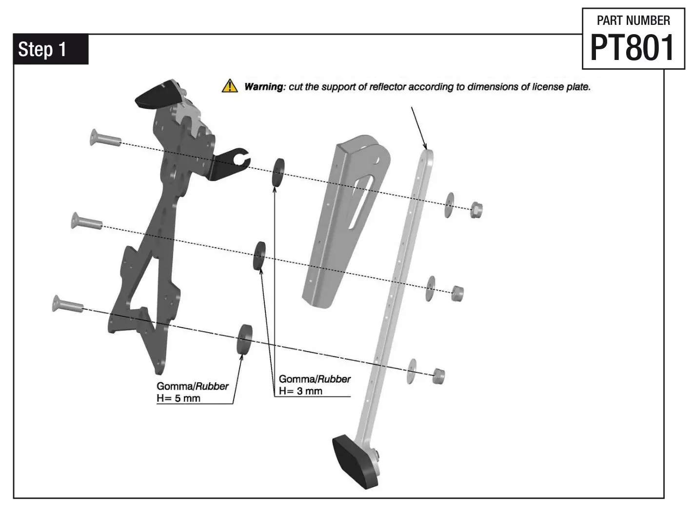rizoma RS660 Fender Eliminator Aprilia - Step 1