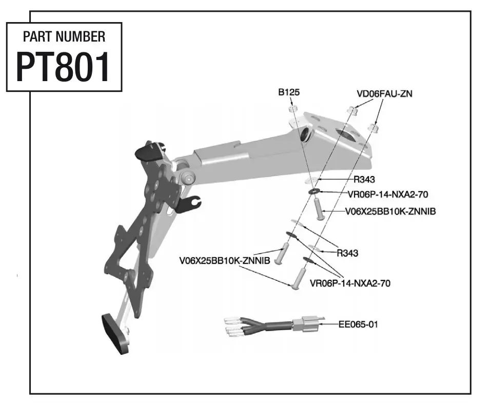 rizoma RS660 Fender Eliminator Aprilia - part list.
