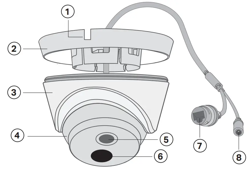 tp-link C400HP 4 VIGI 3MP Turret Network Camera - parts