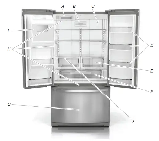 Whirlpool WRF767SDHV 36-inch Wide French Door Refrigerator-1