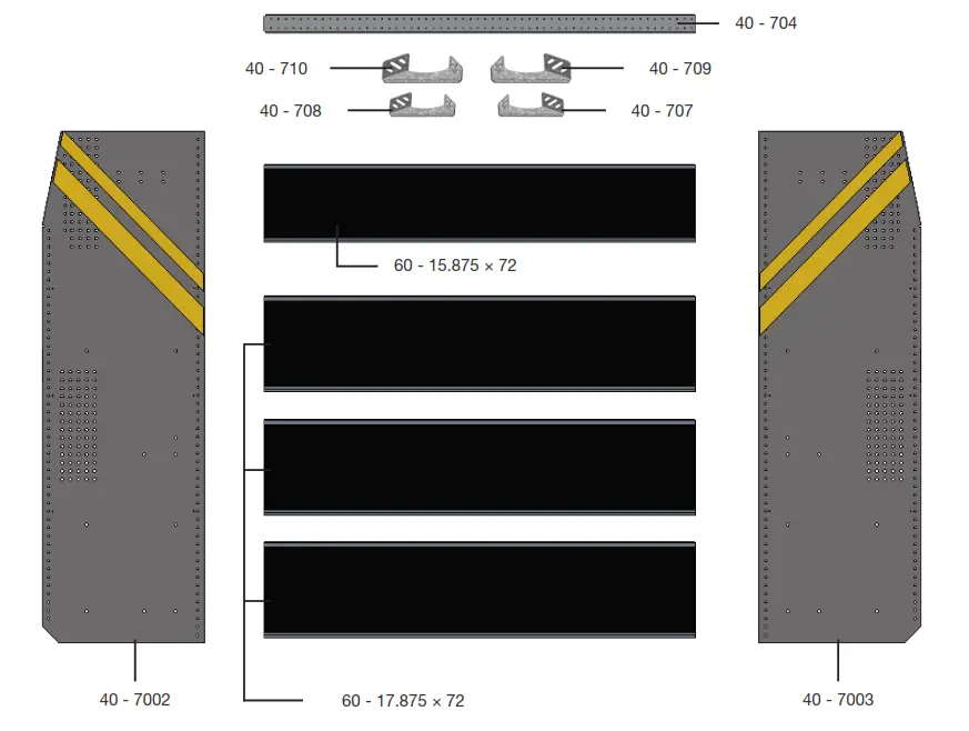 RANGER DESIGN N5-DS72-4 Shelving Unit - Fig