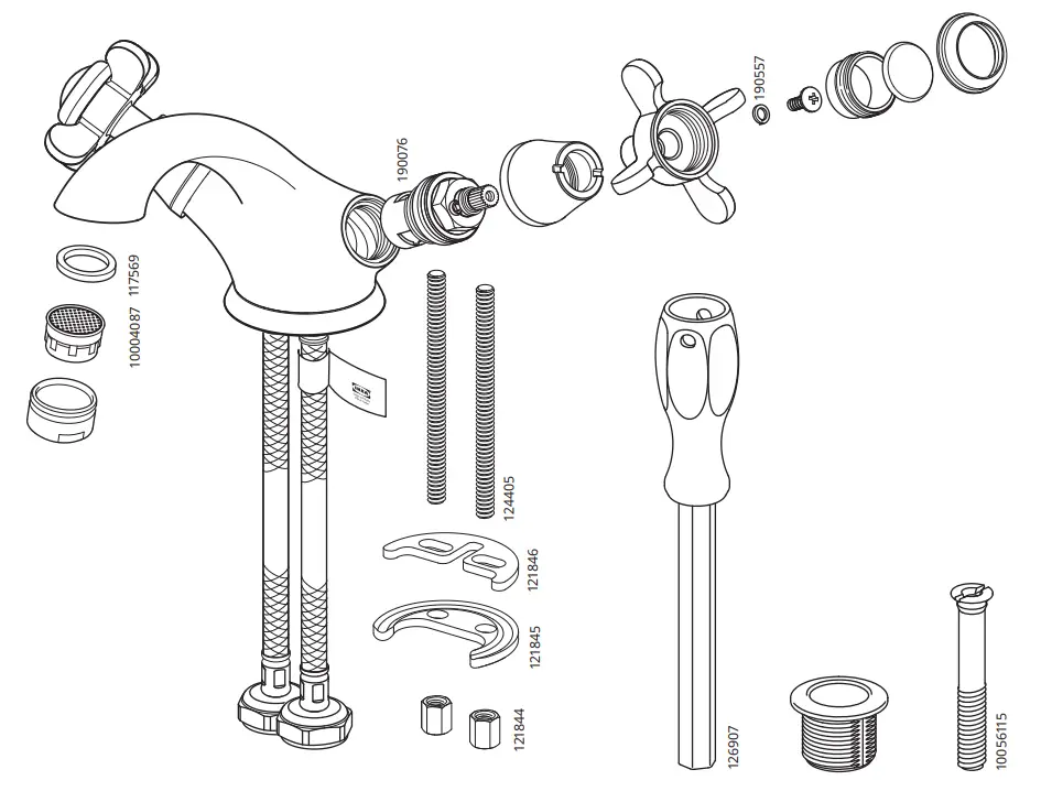 IKEA 004 957 32 RUNSKÄR Washbasin Mixer with Bottom Valve - Fig 9