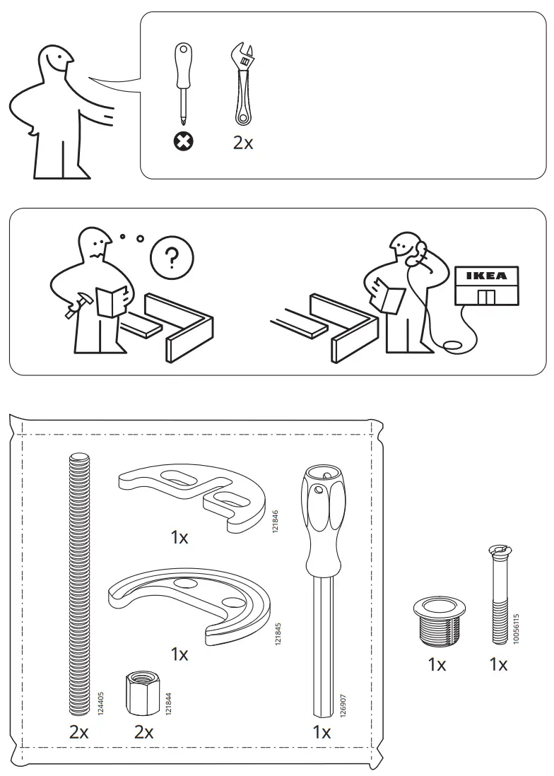 IKEA 004 957 32 RUNSKÄR Washbasin Mixer with Bottom Valve - Fig
