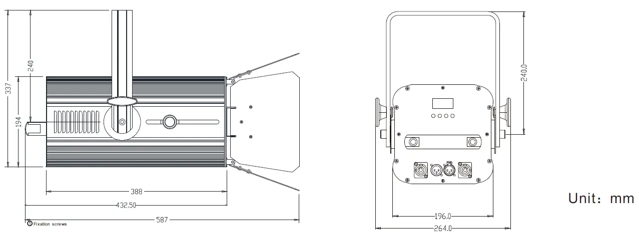 SHOWLIGHT SL-200T-RGBW LED Zoom Fresnel Light 2
