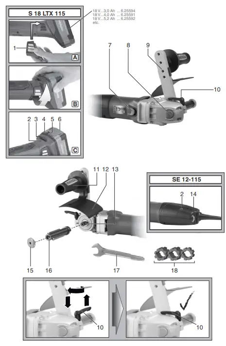 metabo-S-18-LTX-115,-SE-12-115-Cordless-Burnishing-Machine-FIG2
