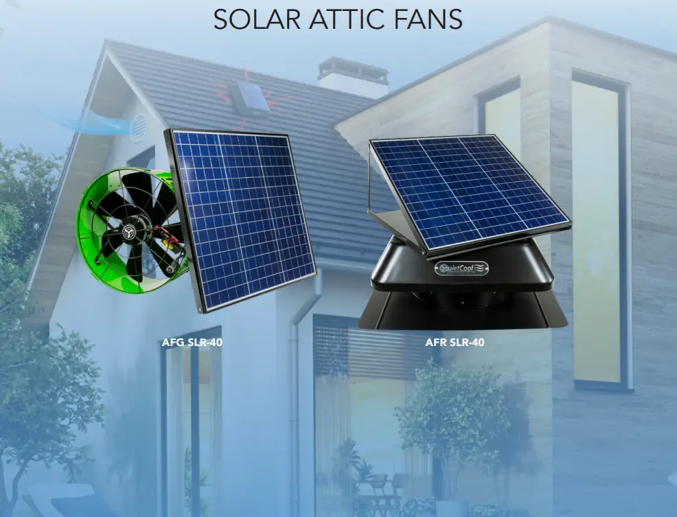Quiet Cool AFG SLR 40 Solar Attic Fans-