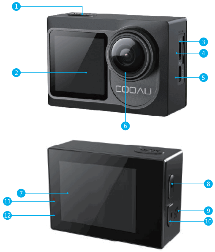 COOAU CU SPC01 Action Camera - FIGURE 2