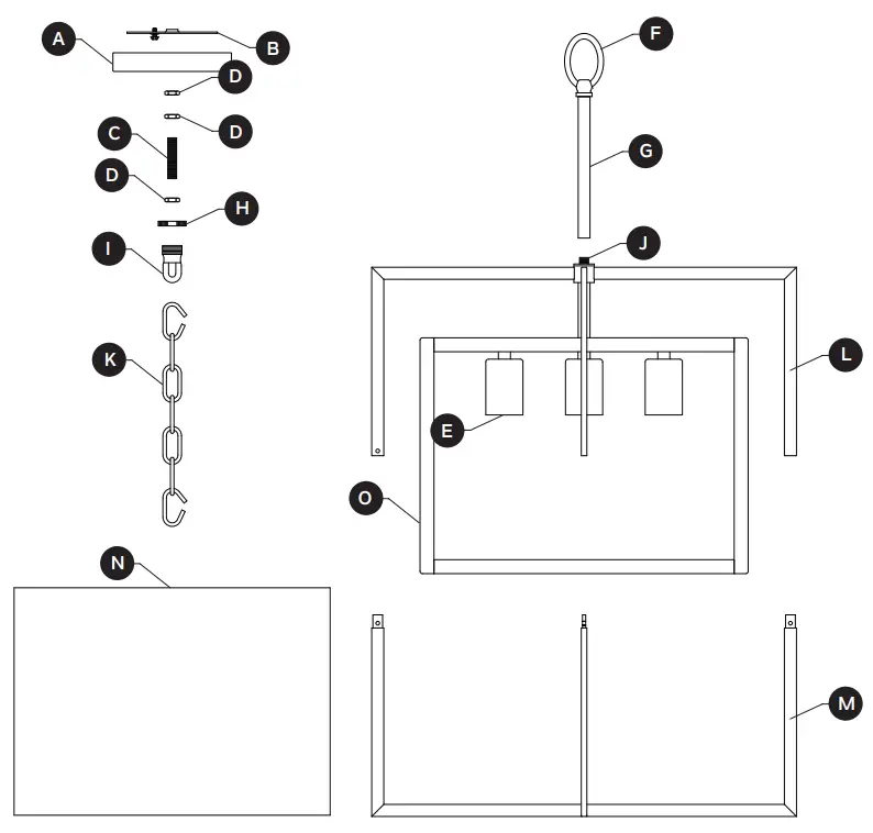 KICHLER 82405 Edinborough 4 Light Pendant Light - Fig 12
