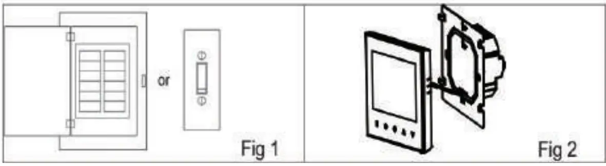 EXPERT4HOUSE BHT 1000 Series Non Wifi Electric Heating 16A Programmable Room Thermostat - mounting