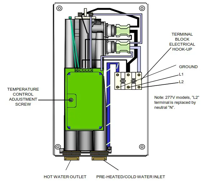 BRADFORD WHITE Electric Instantaneous Water Heater - ELECTRICAL CONNECTIONS 1