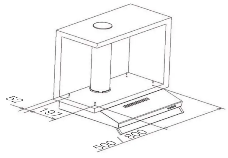 LIVINOX LCH-STONE-90BL T Shape Range Hood - fig 5