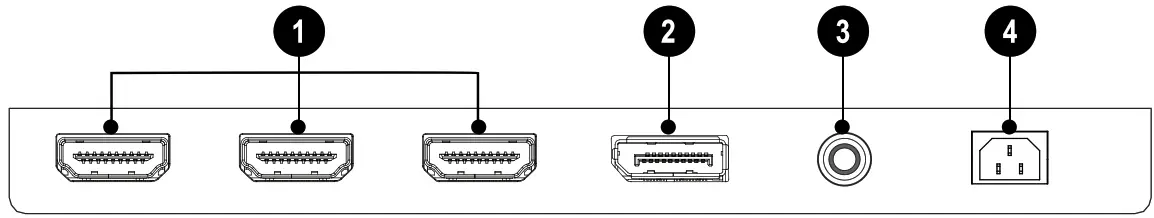 GVISION C43BI AC 4000 4K UHD Security CCTV Monitor - Monitor Interface