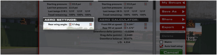 iRacing BMW M HYBRID V8 GPT Race Car - AERO SETTINGS