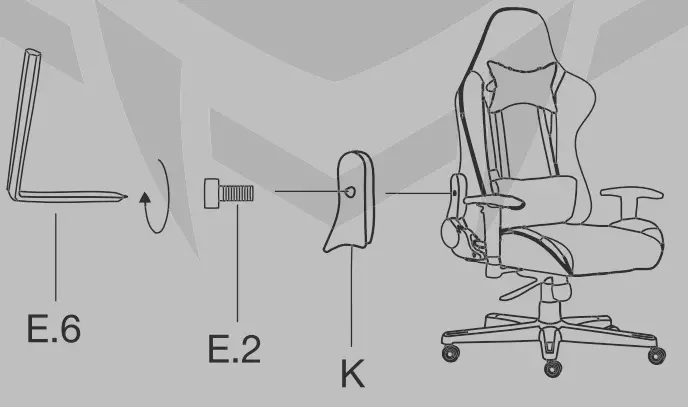 HATOR HTC-964 EMOTION LIGHT Gaming Chair - G CHAIRS Assembly Instructions 4