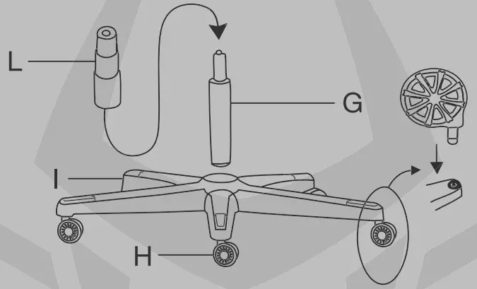 HATOR HTC-964 EMOTION LIGHT Gaming Chair - G CHAIRS Assembly Instructions